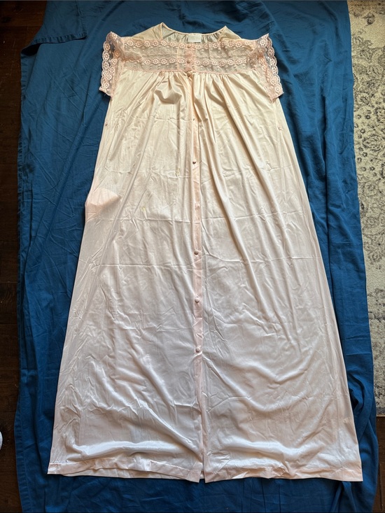 Jolie Two Other - Lace-Trim Soft Pink Button-Front Nightgown - Women Intimates